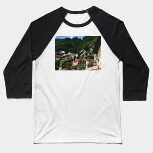 Mountain Houses in Hallstatt Austria Baseball T-Shirt